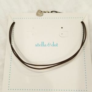 Stella & Dot Signature Leather Necklace 18"